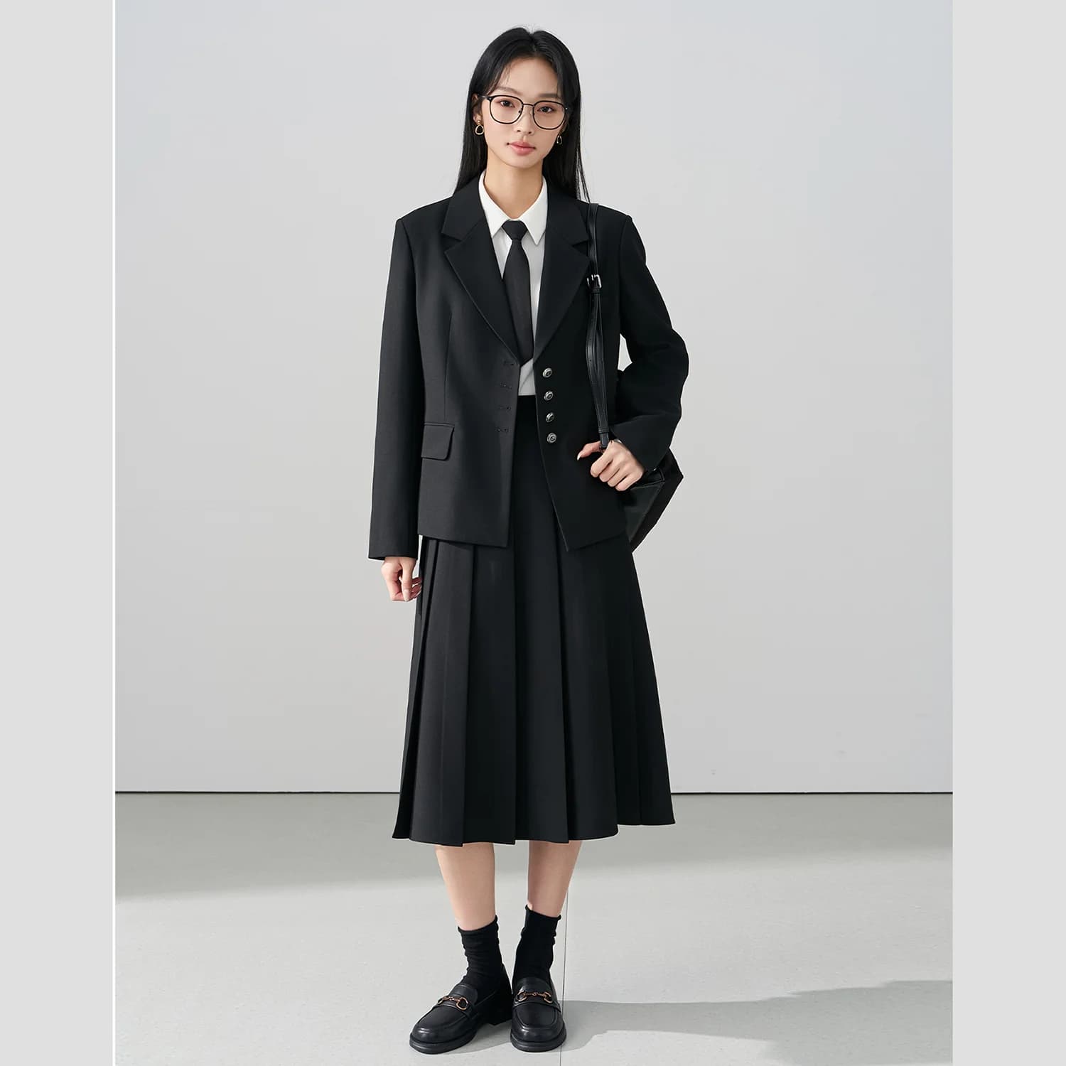 Allingentle Gonna da donna Set da 2 pezzi Giacca monopetto Set di gonne da donna alla moda per abiti da ufficio Personalizza