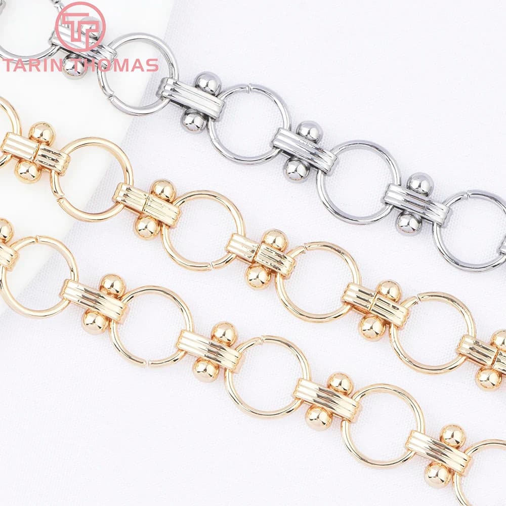 (9856) 1Meter 24K Gold Color Brass Necklace Chains Bracelet Chains High Quality DIY Jewelry Making Accessories Wholesales