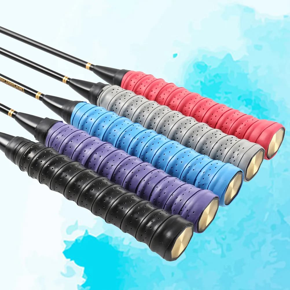 10 Pezzi Nastro Antiscivolo Morbido in PU per Racchette da Tennis, Badminton, Squash, Canne da Pesca, Corde da Salto, Assorbente di Sudore
