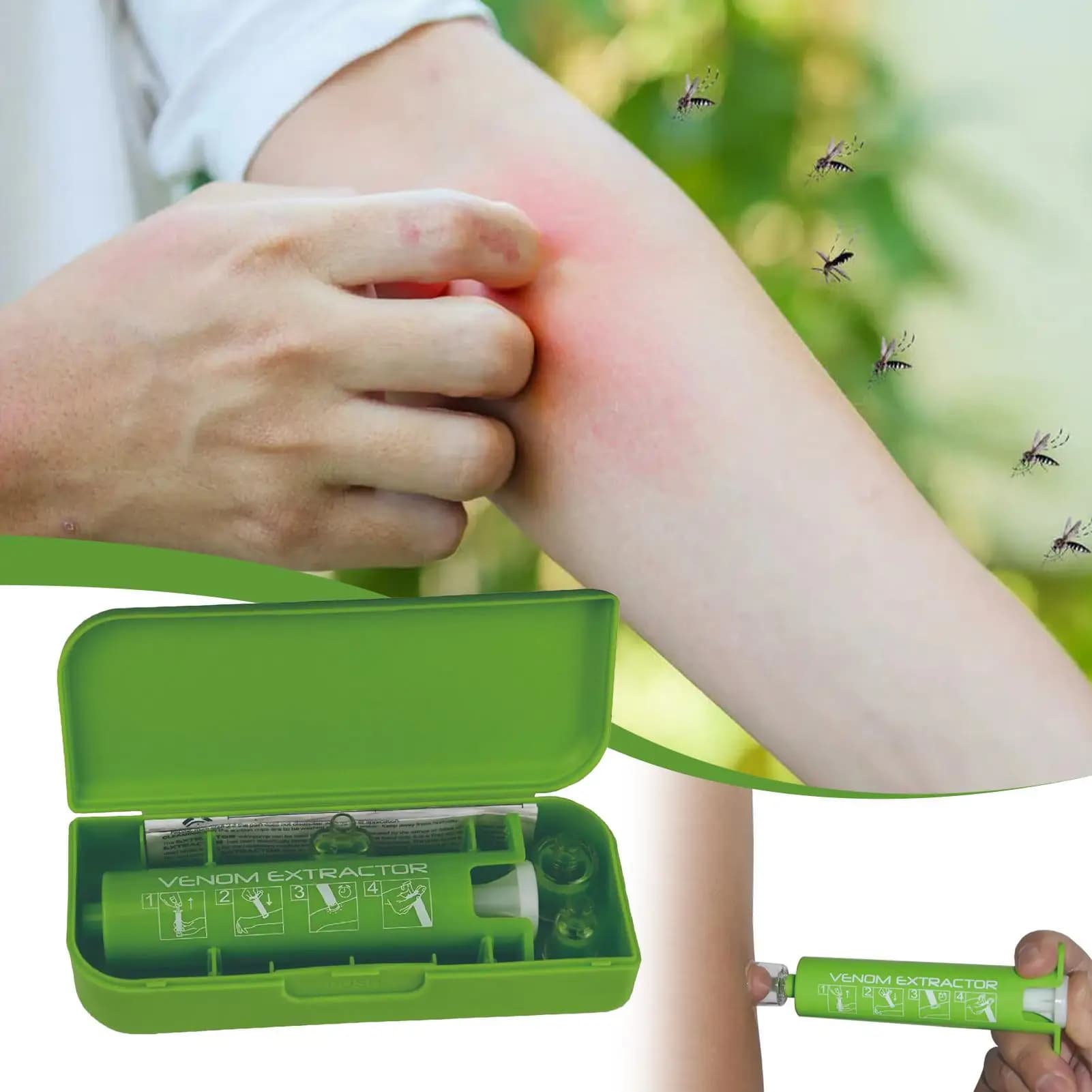 1 Set Bite Sucker Promote Healing Vacuum permanent Pressure Bite Extractor Tool for Outdoor Backpacking Sting Suction Pump