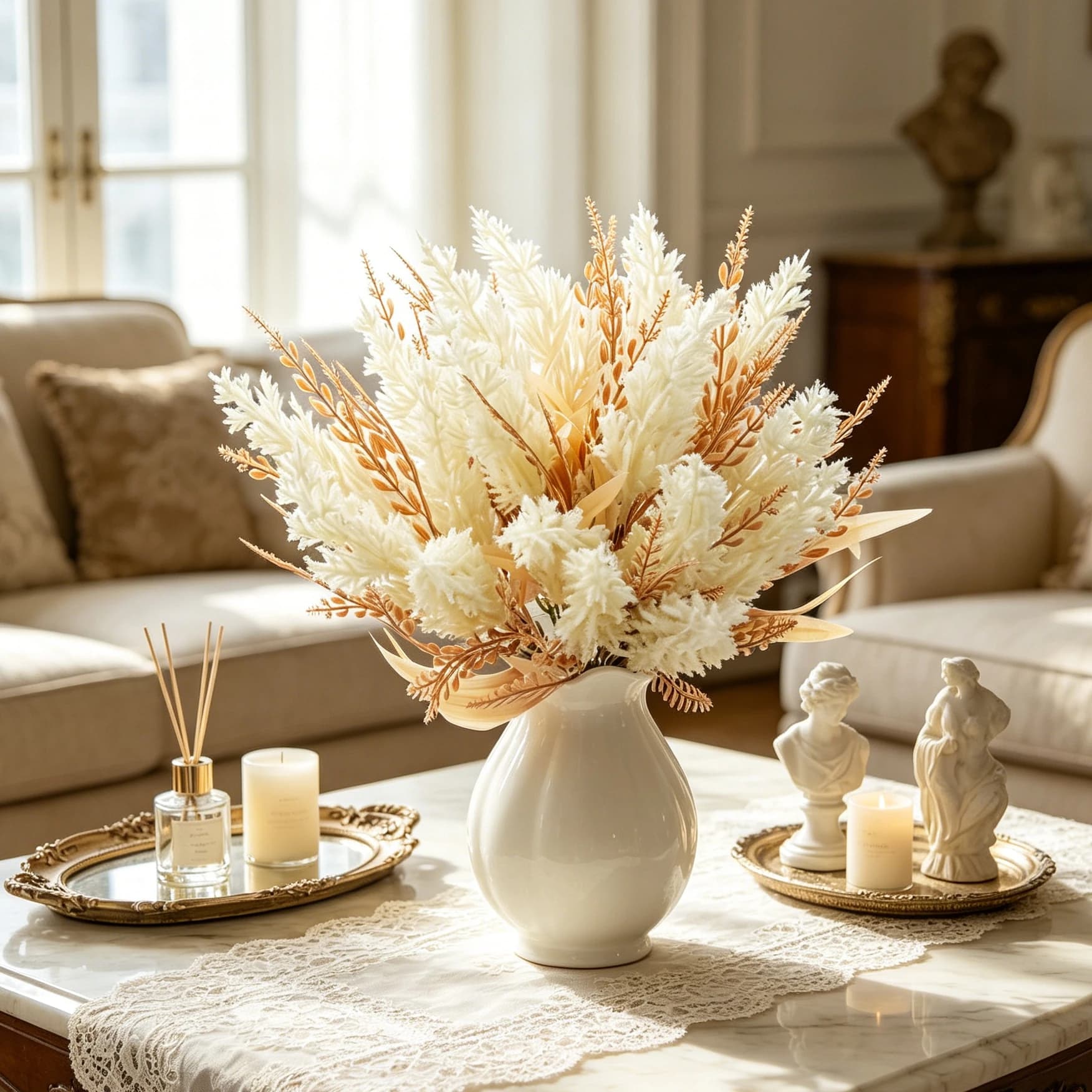 1/3 Pezzi Piante Artificiali di Canna per Ghirlande Nuziali, Decorazioni per Giardino, Casa, Sala da Pranzo, Bouquet Fai da Te, Regali, Scatole, Bouquet da Sposa, per Esterni