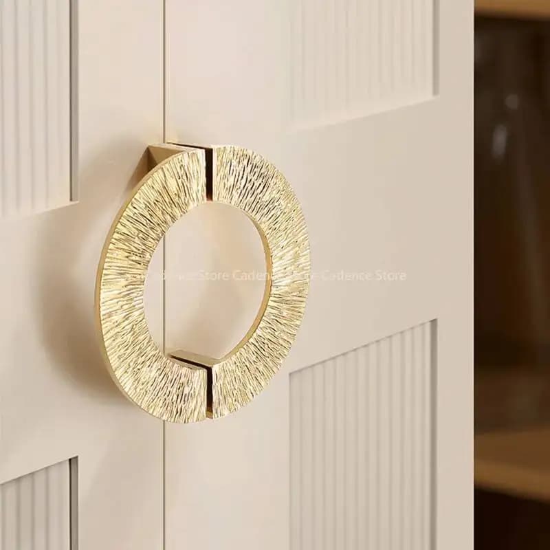 Manopole per mobili da cucina in oro brillante, porta dell'armadio, in ottone, con martello lineare e maniglie per cassetti