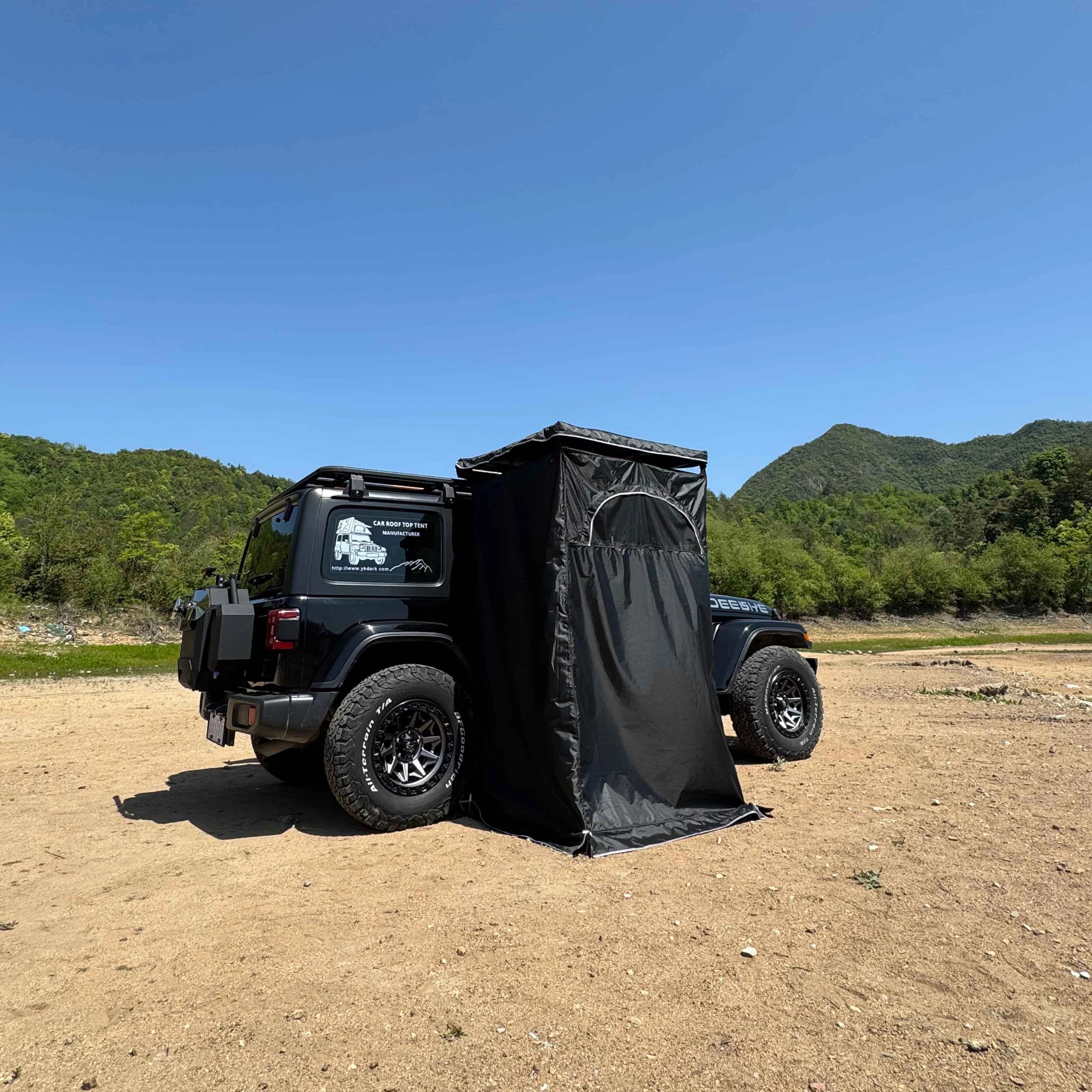 Premium Lightweight Summer Camping Car Side Shower Enclosure Tent with Shower Room Light UV-Resistant & Easy Install