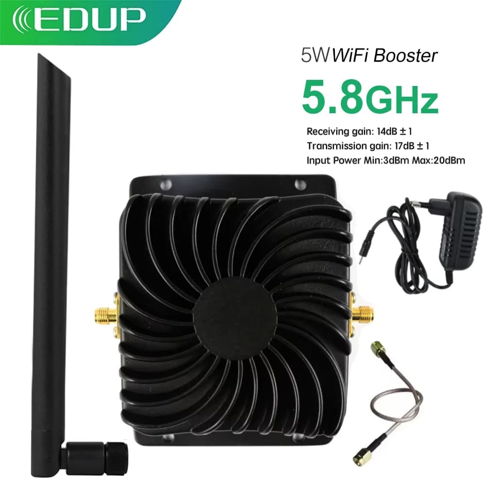 EDUP AB013 Amplificatore a banda larga Wifi 5.8G 5W Ripetitore Wifi wireless Router Estendi segnale Adattatore antenna booster 802.11n