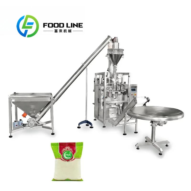 Large Industrial Powder Packaging Production Line High-Speed Conveyor System Supports 24-Hour Mass Starch And Protein Powder