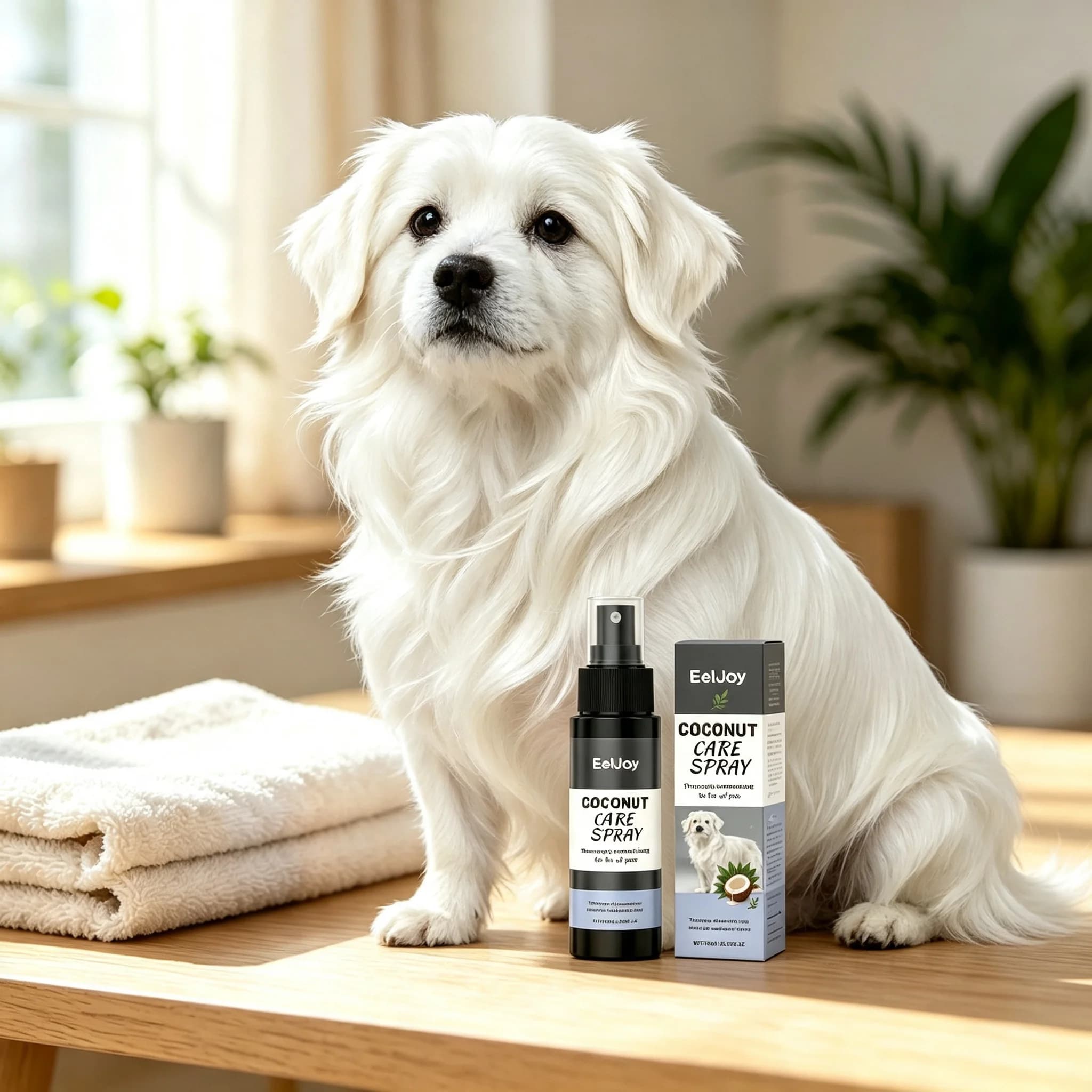 Pet Coconut Care Spray Nourish Fur Improve Pet Fur Texture Enhance Gloss Eliminate Odors Persistent Fragrance Pet Grooming Spray