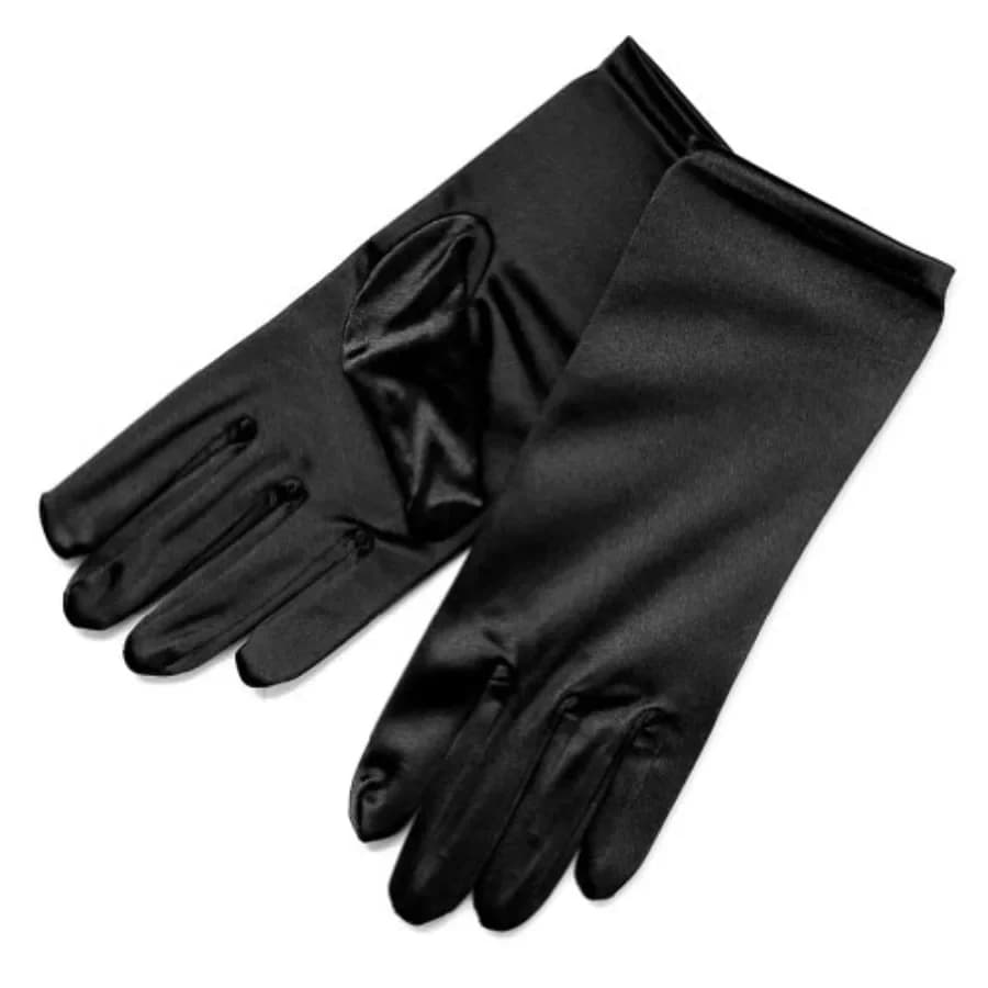 Shiny Stretch Satin Dress Gloves Wrist Length 2BL Over 12 years old
