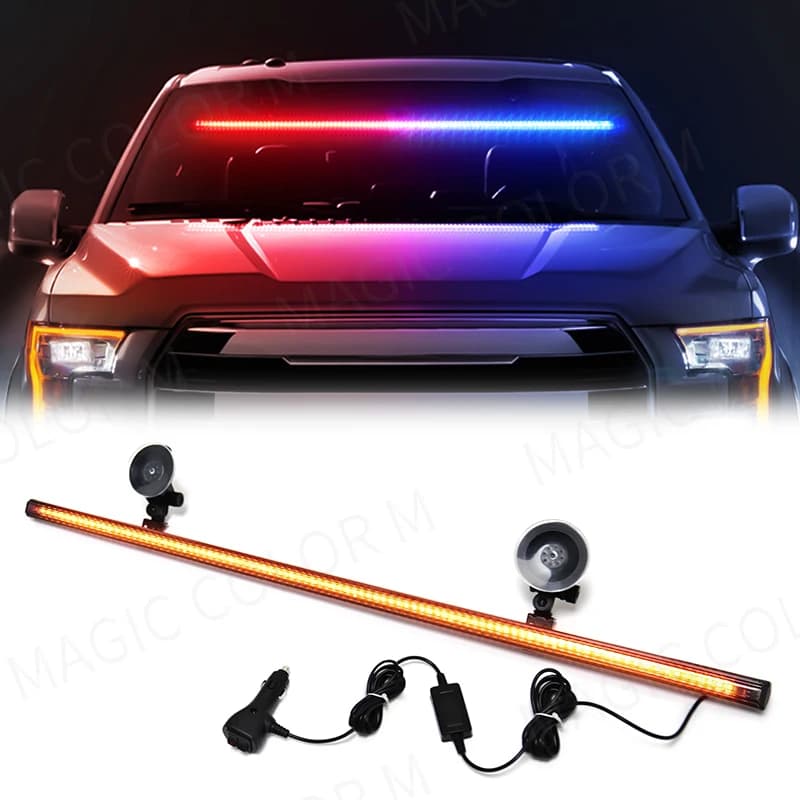 96 LED 3030 Beads Front windshield Stroboscopic Lamp for Car Bar Road signs Emergency lamp Spia on automatic roof 12V-24