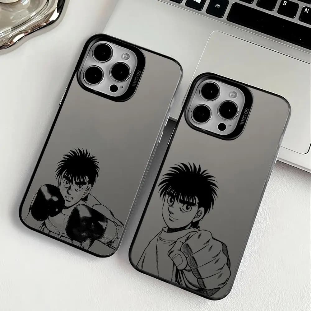 Cover for phone Cool Hajime No Hippo Comics for iPhone 17 15 14 13 12 11 Pro Max Air, multicolor, opaque, laser, metallic, Aurora