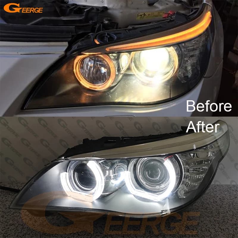 For BMW 5 Series E60 E61 LCI M5 2008 2009 2010 Ultra Bright DTM M4 Style Led Angel Eyes Kit Halo Rings