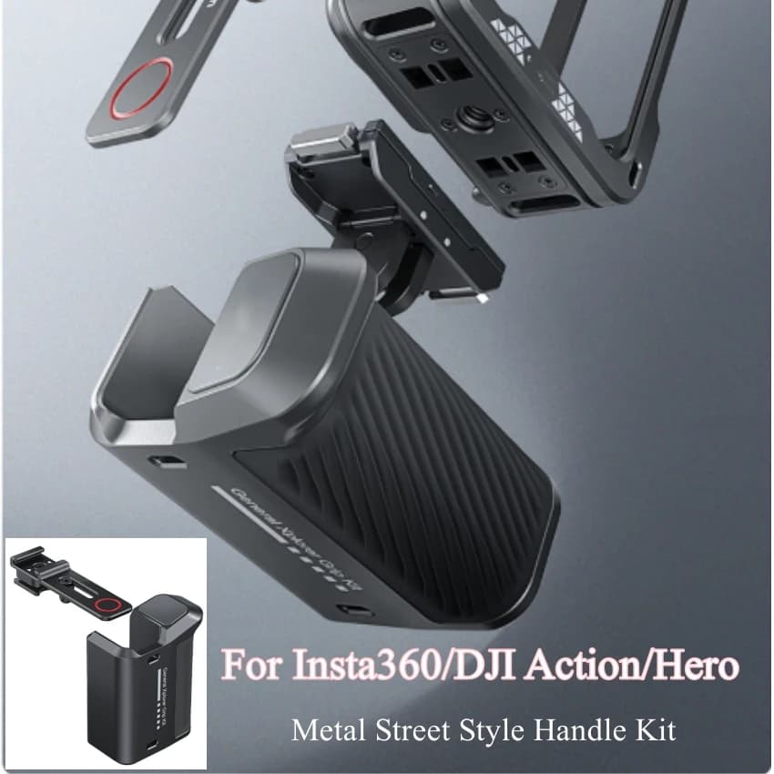 For Insta360/DJI Action/Hero Series Action Cameras Handle Accessories Street Style Metal