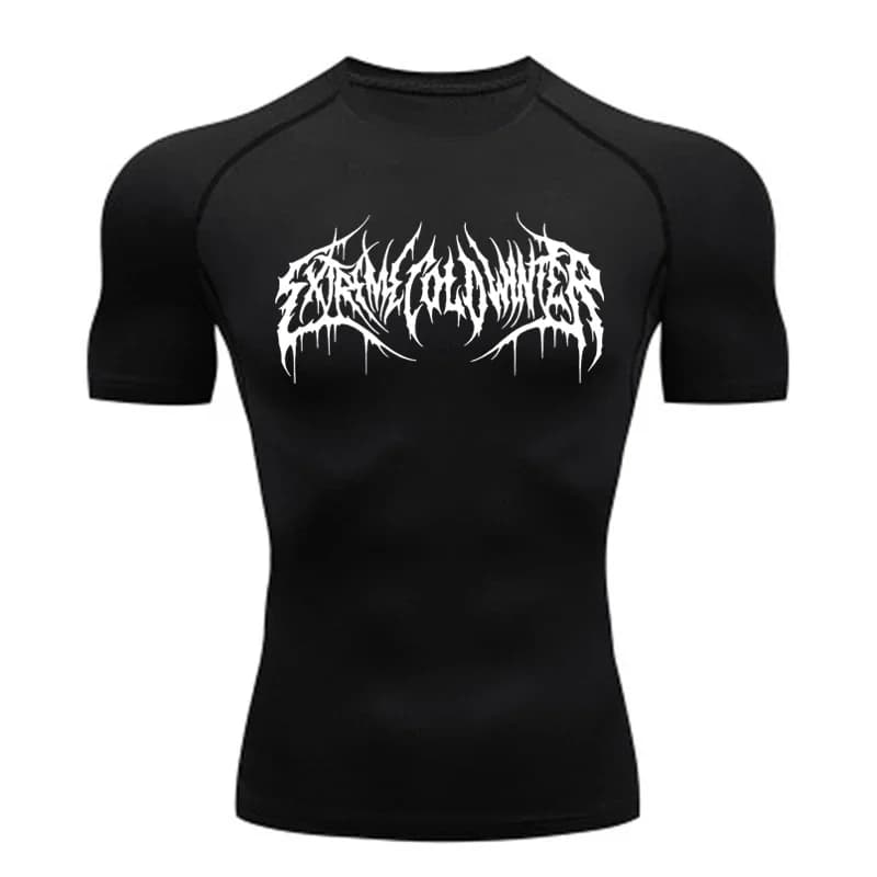 Summer Compression Sweatshirt Men's Short Sleeved Fitness T-Shirt for Gym Training S-3XL