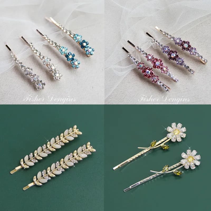 1 paio di squisiti ed eleganti forcine con strass regali donne ragazze fermagli per capelli spille mollette accessori fermaglio per capelli copricapo