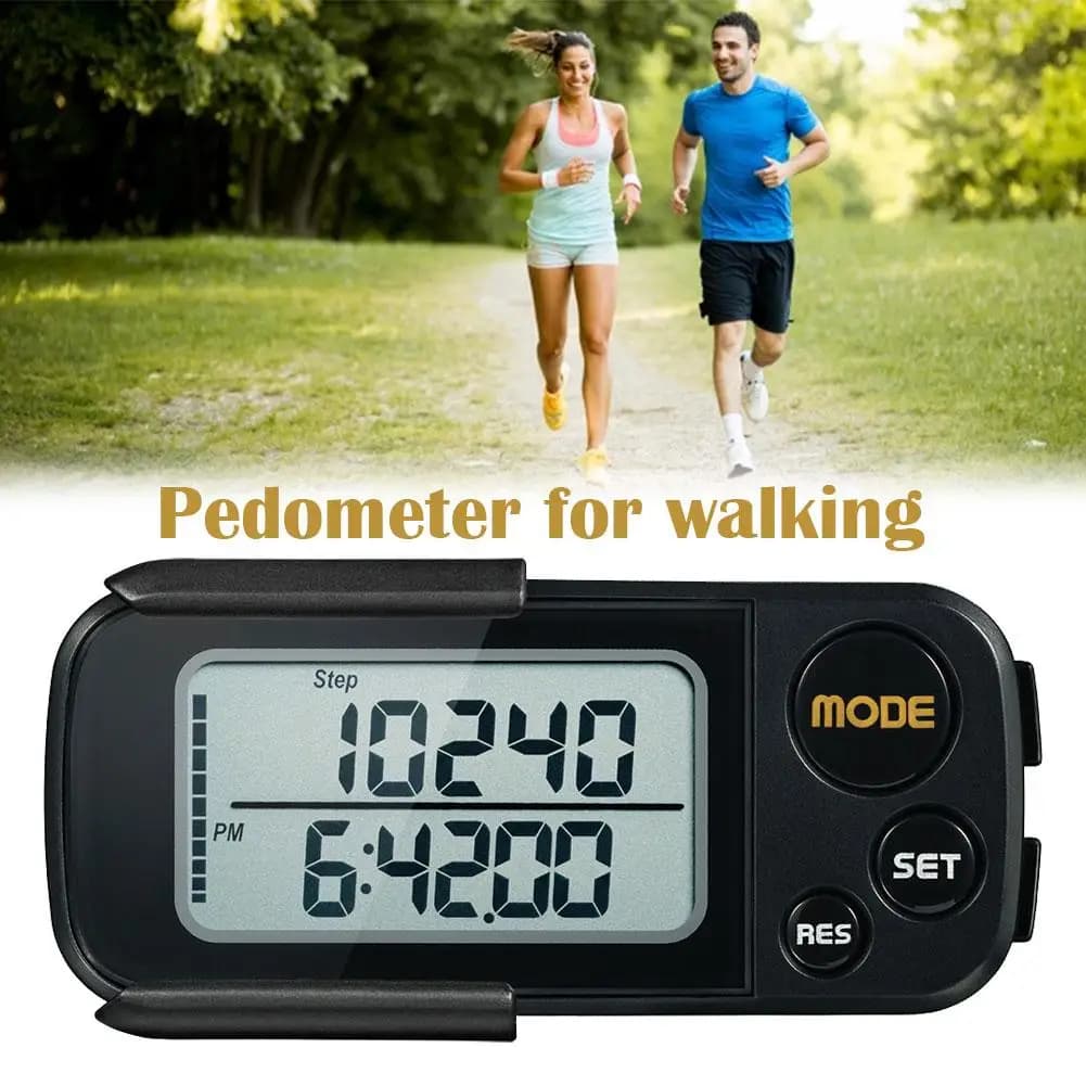 1PC stepped foot pedometer 3D pedometer digital step meter electronic clock miles chronometer exercise step pocket woman Z0K4