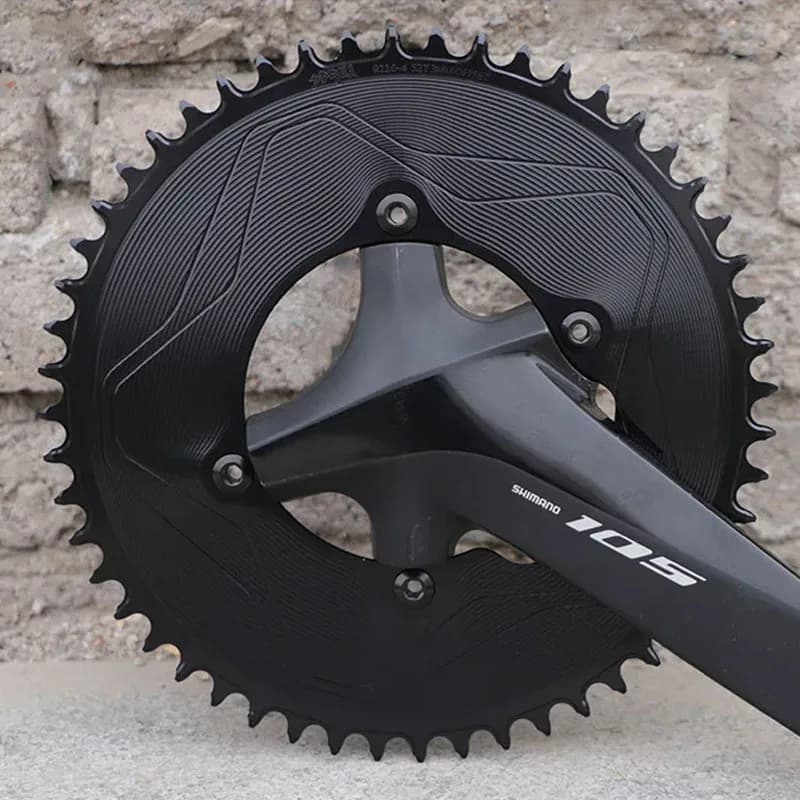 PASS QUEST SPRILL R8-7000 Offset da 3 mm (AERO a 4 bulloni) Corona tonda stretta larga Nero/Argento 40T-58T Corona per bicicletta