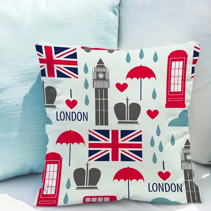 Fodera per cuscino per divano London in stile britannico 40x40 federe decorazioni per la stanza cuscini per decorazioni autunnali cuscini fodere per cuscini 45*45