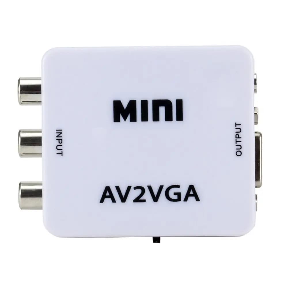 AV2VGA AV2VGA Converter AV To VGA VGA Output AV To VGA Adapter HD 1080P Conversion Box for Set-top Box/VCD/DVD/Webcam
