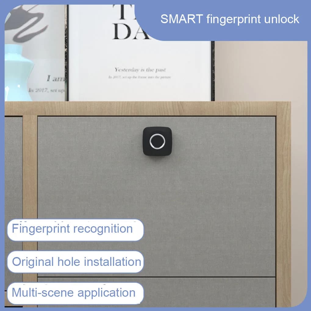 1 Set Portable Cabinet Locks Universal Keyless Padlock Smart furniture USB Home Essentials for Office Household