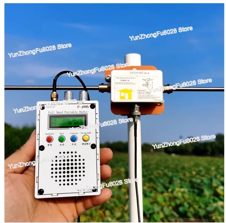 Antenna Dipolare Multifunzione FM/AIR UHF VHF RX TX per Radio Malahit TEF6686 Tecsun, Ricevitore ICOM/AOR, Walkie-talkie