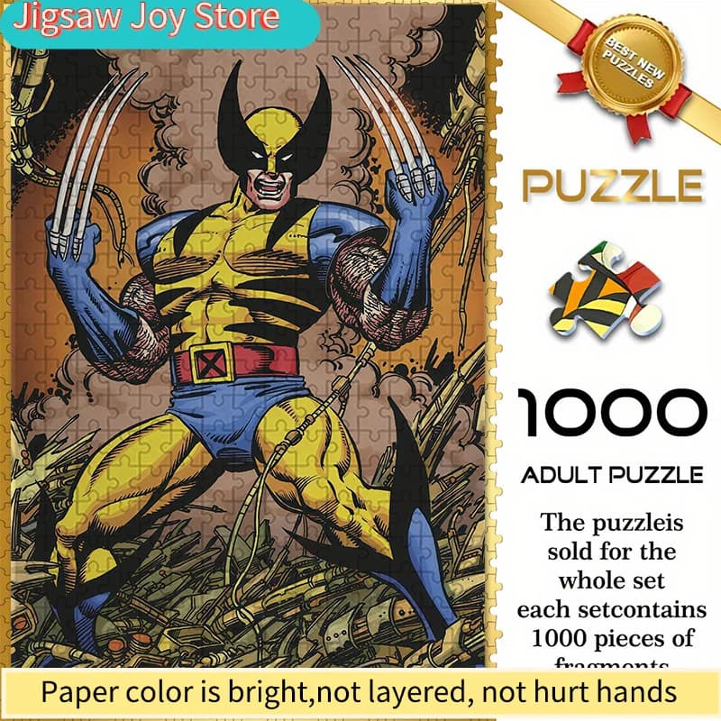 Puzzle Senza Cuciture a Tema Marvel Z12.8-35, Scena di Battaglia - Puzzle Fai-da-Te Resistente e Ispessito, Gioco Rompicapo per Adulti