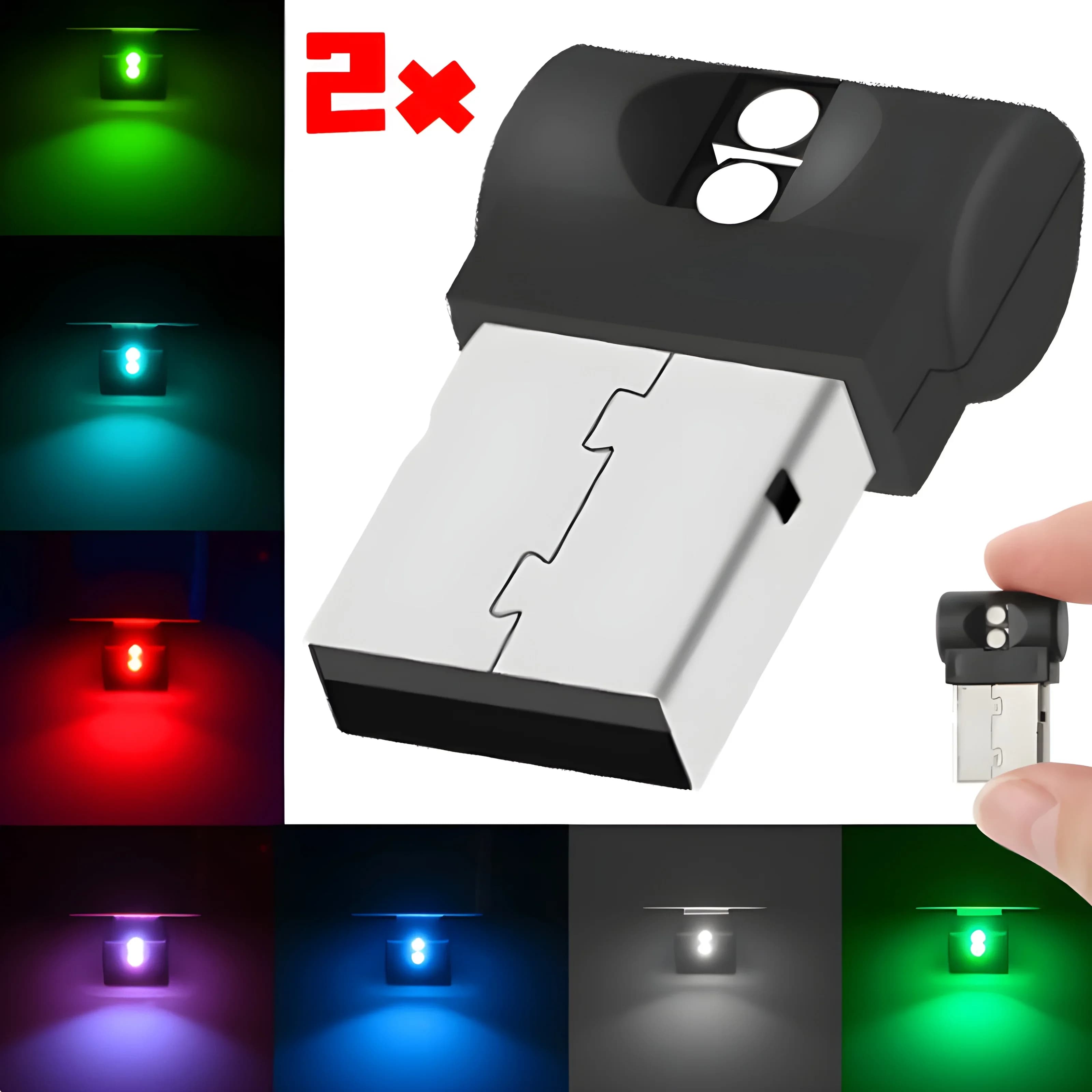 Auto Mini USB LED Environmental Light Decorative atmosphere lamps Auto PC Computer Laptop Lights Plug Play Interior accessory for cars