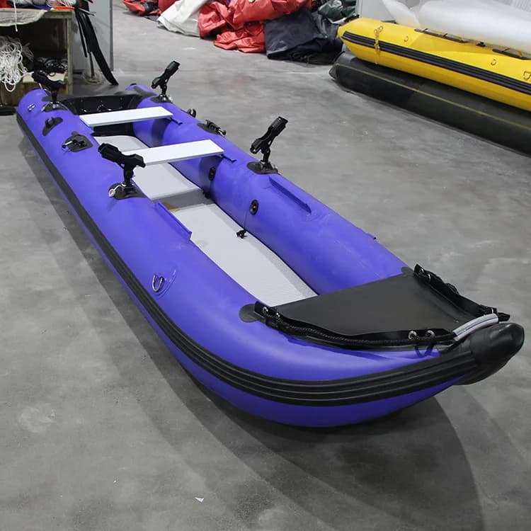 Kayak da Pesca Sit-on-Top per 2 Persone, 450mm, per Sport Acquatici, Canoa con Pagaia