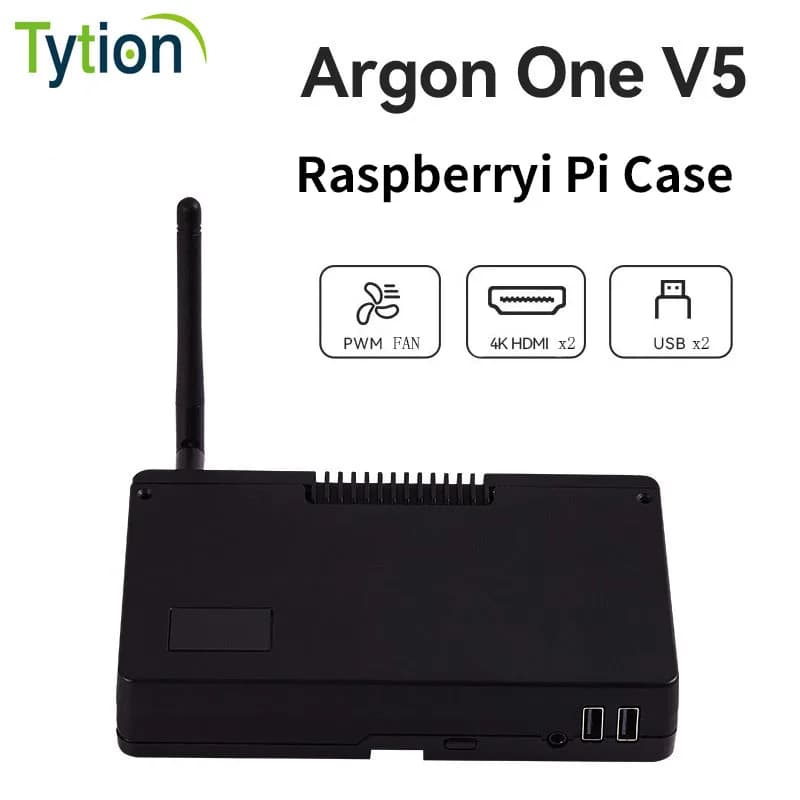 Custodia Argon ONE V5 M.2 per Raspberry Pi 5 Schermo OLED opzionale da 1,8 pollici Doppio o SINGOLO Scheda di espansione M.2 NVME Modulo ZigBee