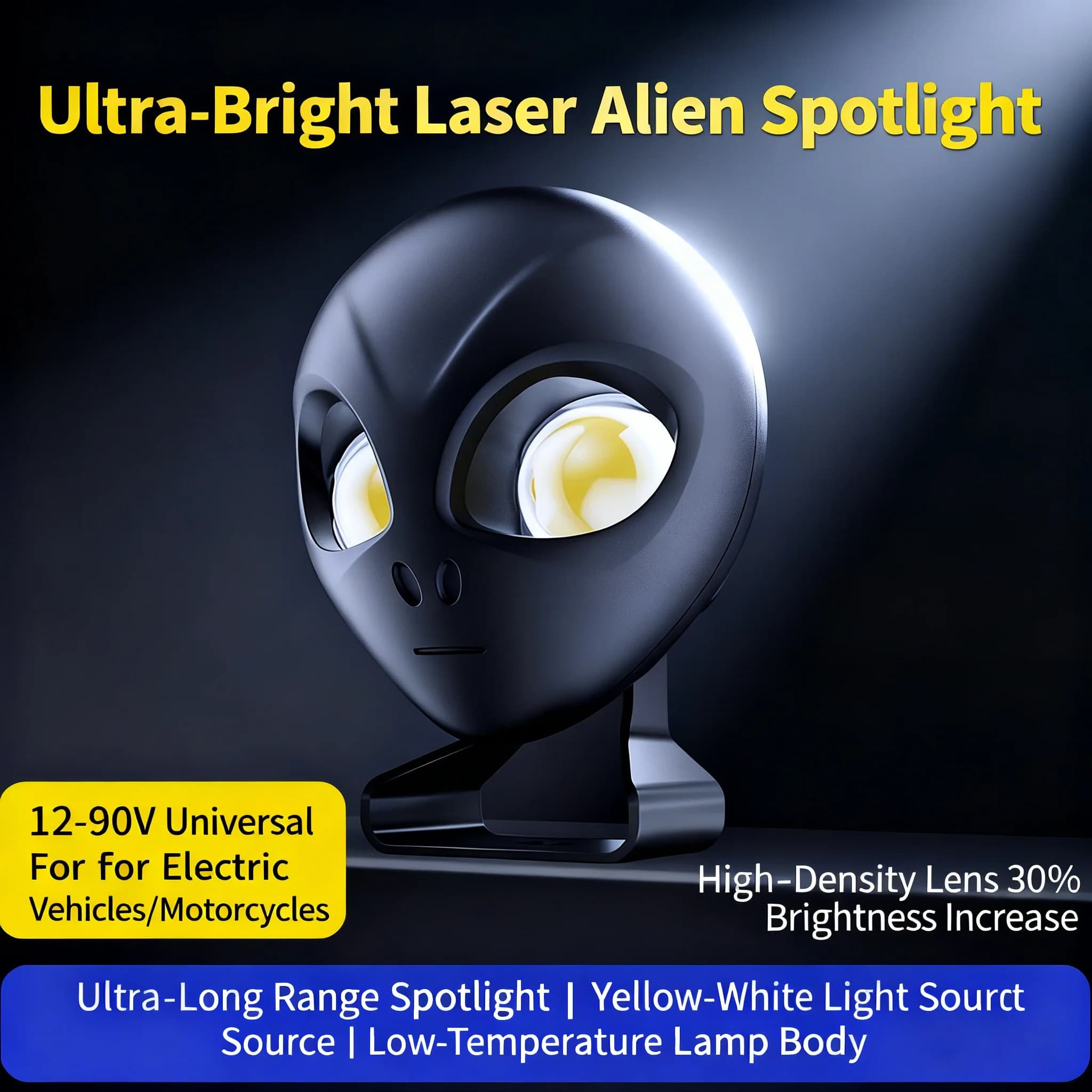 LED Moto Alien Eyes Lampada ausiliaria a LED per moto U7 Faretti per fari Fari per moto Accessori super luminosi