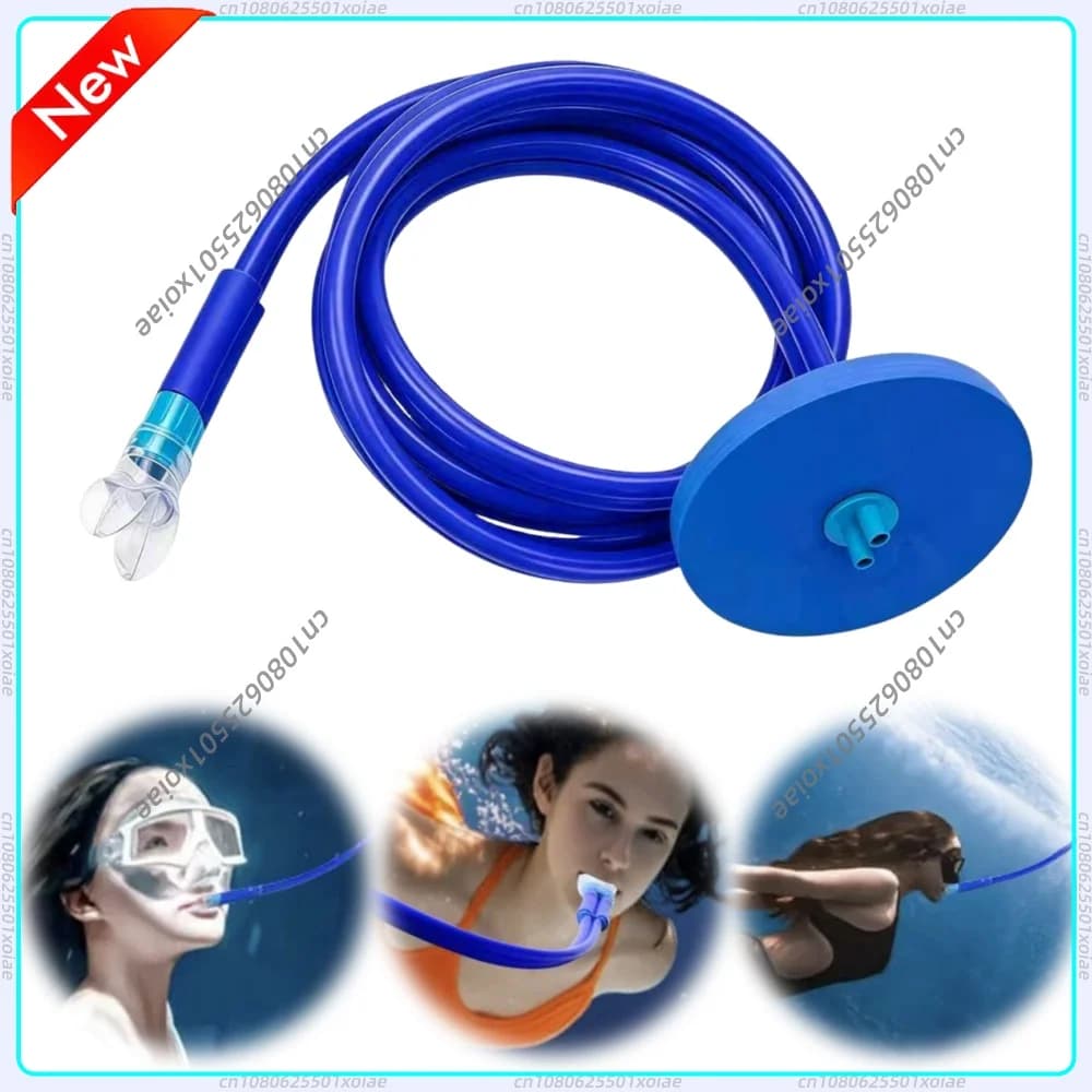 Extended Double Tube Snorkel 1.5m 3.0m Silicone Underwater Breathing Tube for Adults Swimming Diving Snorkeling Accessories