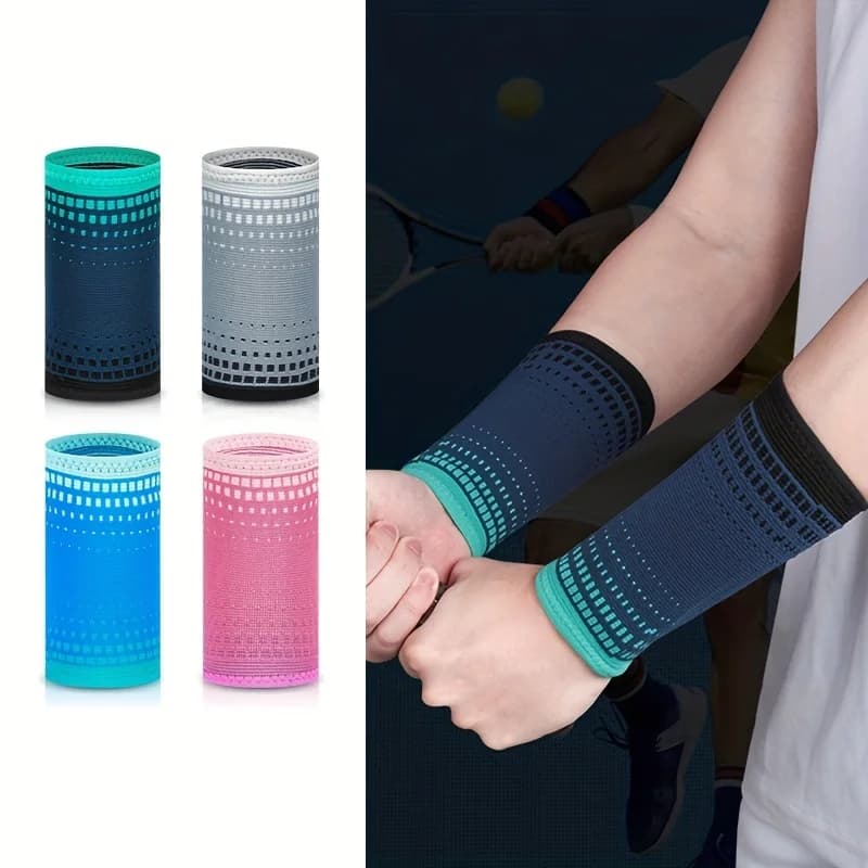 1 pezzo di protezione per il polso sportivo: supporto a compressione lavorato a maglia per basket da uomo e da donna, badminton,