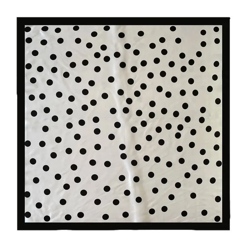 Retro Printed Dot Print Scarf Y2K Geometric Shape Small Square Scarf Hip Hop Spicy Girls Punk Bandana Vacation