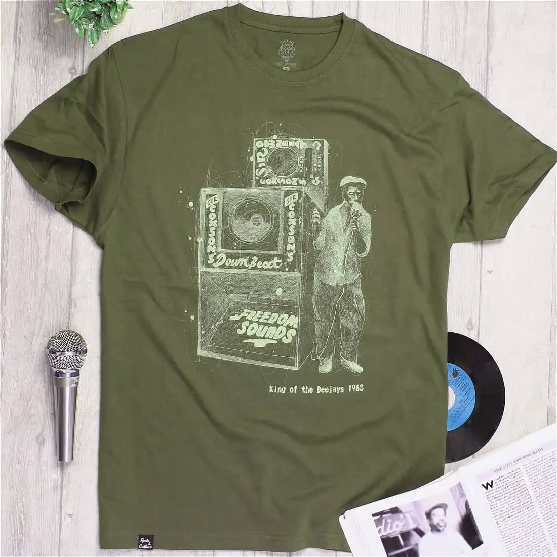 King stett Of The Deejays 1963 Reggae T Shirt Sound System Rasta Dub