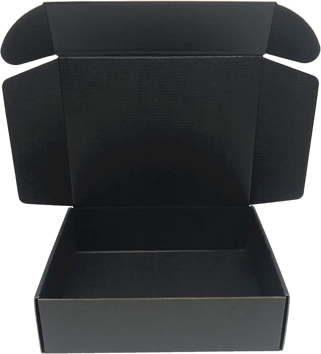 Scatole di cartone ondulato nere 15,7x11,8x3 pollici, confezione da 10 per spedizioni e stoccaggio (dimensioni interne: 15,2 x 11,6 x 3 pollici)