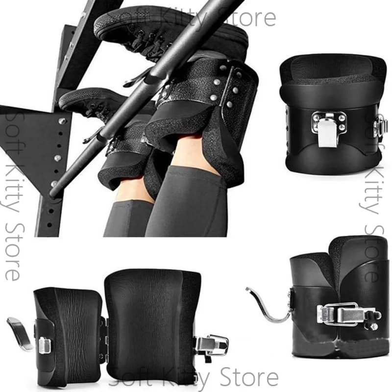 Fitness AntiGravity Boots Inverted Shoes Ab Sit Up Pull Up Bar Prone Hanging Hook 300KG Capacity Aluminum Alloy Home Gym Workout