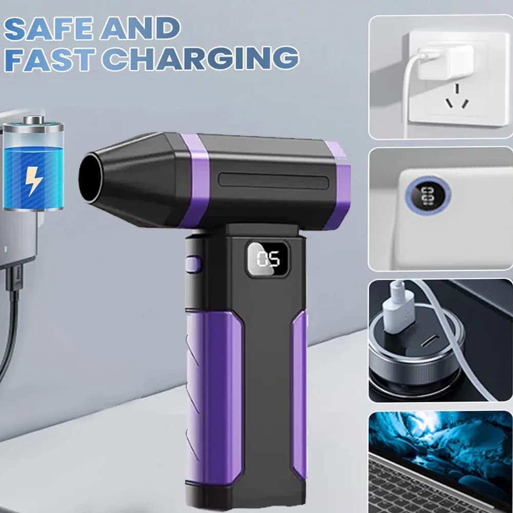 JANGKLIFE Set per aspirapolvere 3 in 1 Mini aspirapolvere per auto ricaricabile tramite USB Kit di pulizia automobilistica per collettore di polveri per uso domestico