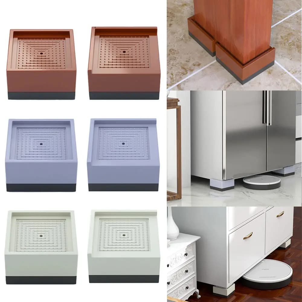 1/4 pezzi sollevatori da scrivania regolabili estensori per gambe riser per mobili da letto assorbimento degli urti antiscivolo per alzate da letto tavolo divano sedia