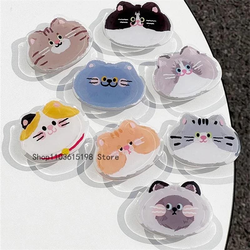 Coreano simpatico cartone animato gatto Griptok Grip Tok supporto per anello da dito per telefono supporto per iPhone Samsung staffa pieghevole per ragazza