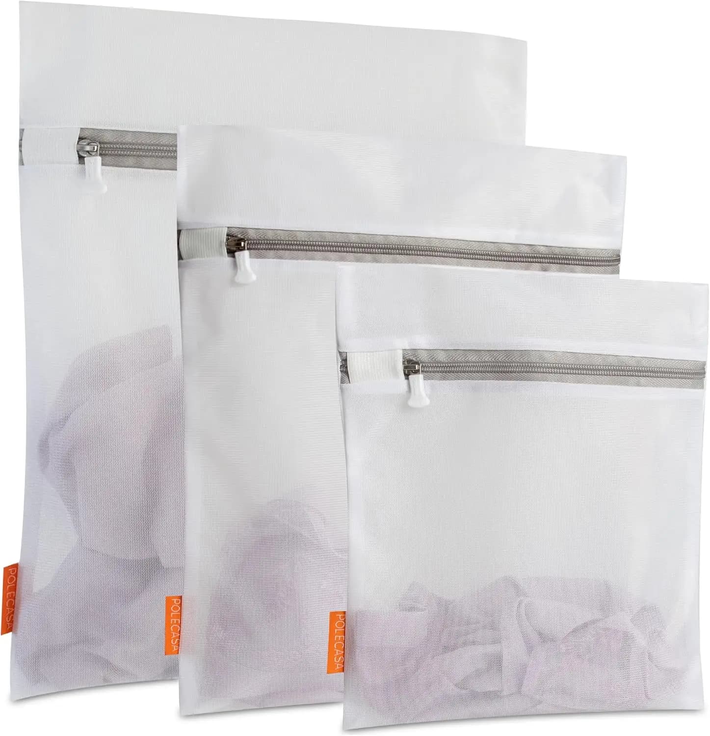 Confezione da 3 sacchetti per bucato in rete - Grandi, Medi, Piccoli - Sacchetti per lavaggio con cerniera resistenti per capi delicati, lingerie, reggiseni, biancheria intima, vestiti per bambini - Proteggono i capi nella lavatrice