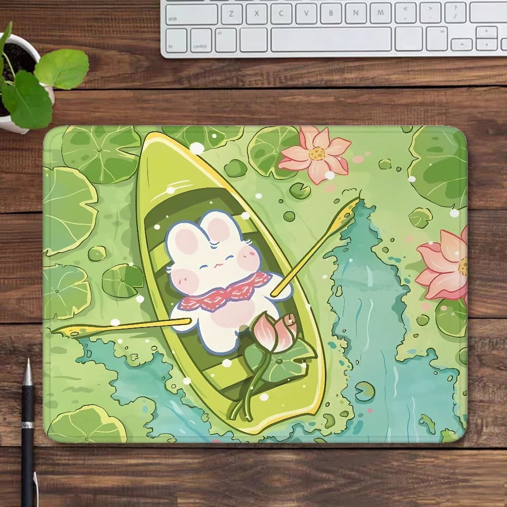 Tappetino per mouse carino Kawaii Coniglio Mousepad 20x25 Pc Gamer Tappetini per mouse Accessori da gioco Tappetino per tastiera per computer di piccole dimensioni