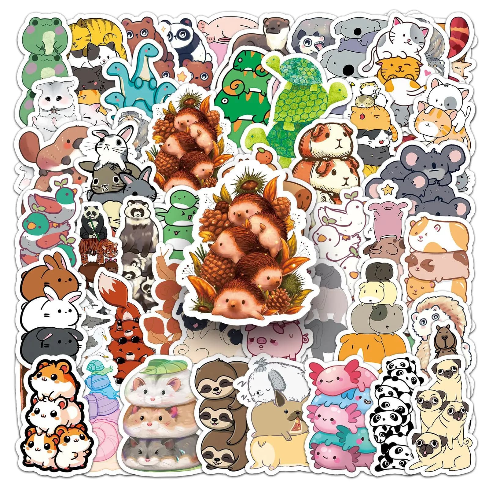 50Pcs Animal Jenga Stickers for Decoration Water Bottle Bike Skateboard Luggage Toy Snowboard Helmet motorcycle Gifts