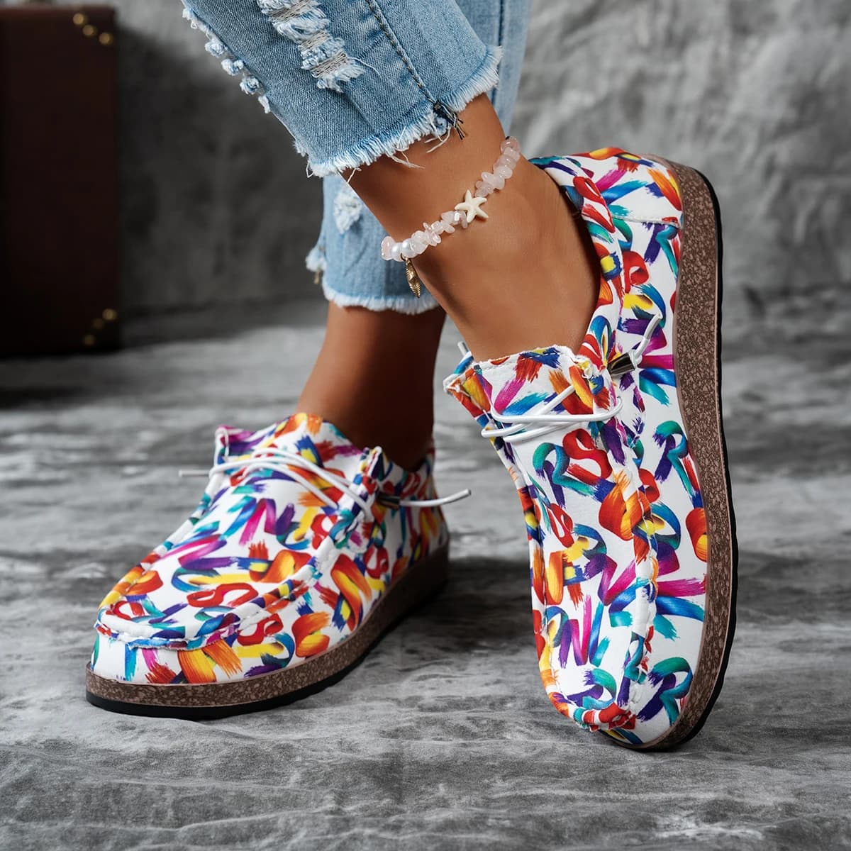 Nuove Scarpe Eleganti con Punta Arrotondata per Donna, Taglie Grandi, Moda Primavera/Autunno, Scarpe Sportive/da Tempo Libero di Tendenza