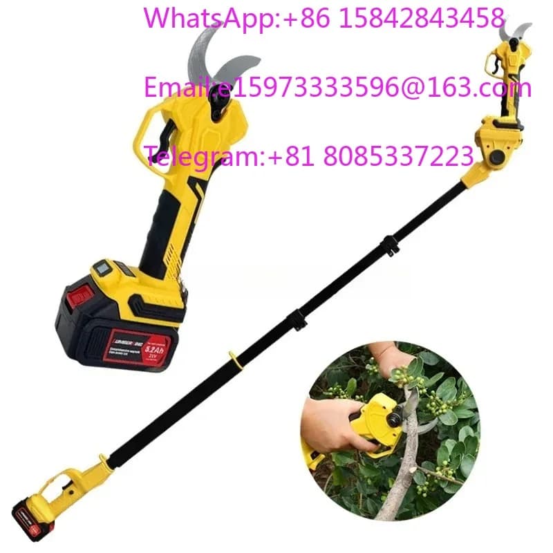 Cordless Rechargeable Telescopic Long Handle Pruning Shears Portable Electric Garden Scissors Household