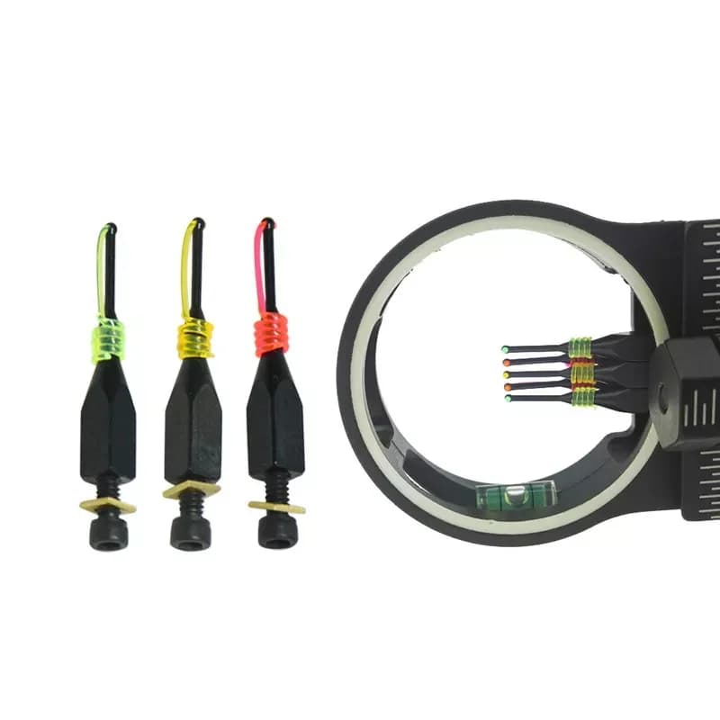 TOPOINT Confezione da 3 pezzi Perni di ricambio per mirino per arco composto 0,029 Fibra ottica adatta per attrezzature per accessori per tiro con l'arco con scanalatura 3/16