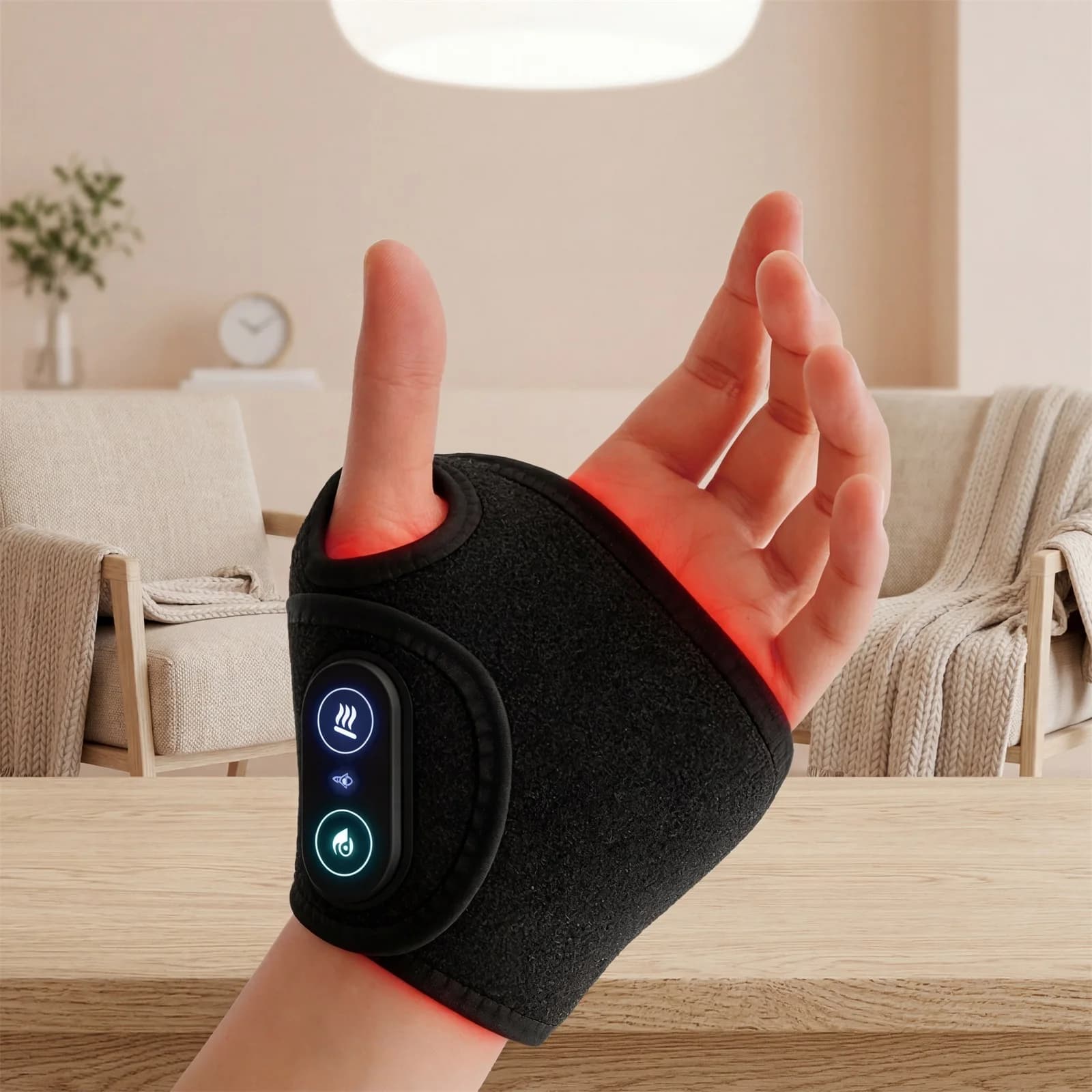 Massage Wrist Support Pad - Comfortable, Breathable, Adjustable Compression and Supportive for Daily Joint Care