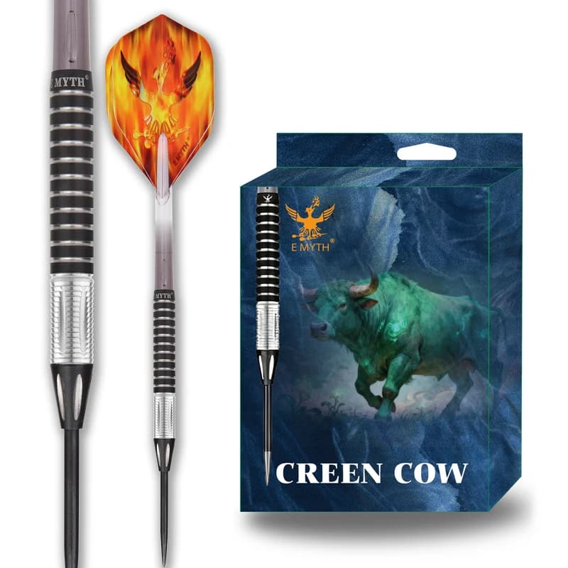 E MYTH 25g Coppia Edition Green Cow 3 pezzi/set Freccette nere infrangibili con punte in acciaio al tungsteno al 90% per l'addestramento degli adulti