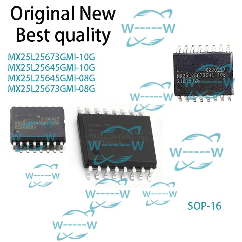 (5-30 PZ) NUOVO MX25L25673GMI-10G MX25L25645GMI-10G MX25L25645GMI-08G MX25L25673GMI-08G SOP-16 Memoria Flash IC Chip elettronico