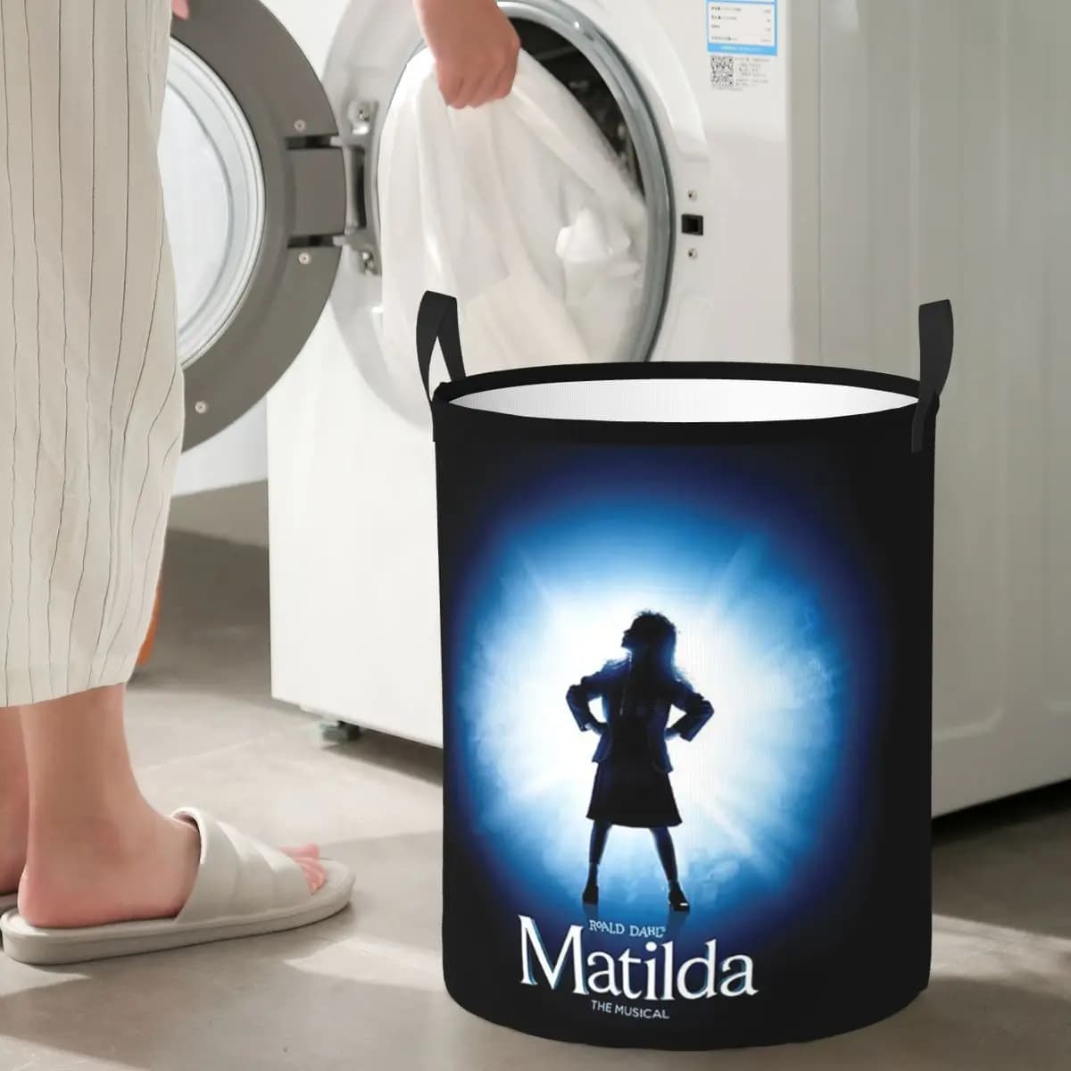 Roald Dahl Matilda The Musical Baskets for Foldable Bedding, Clothes Baskets, Storage Baskets, Organizer Bag for Home