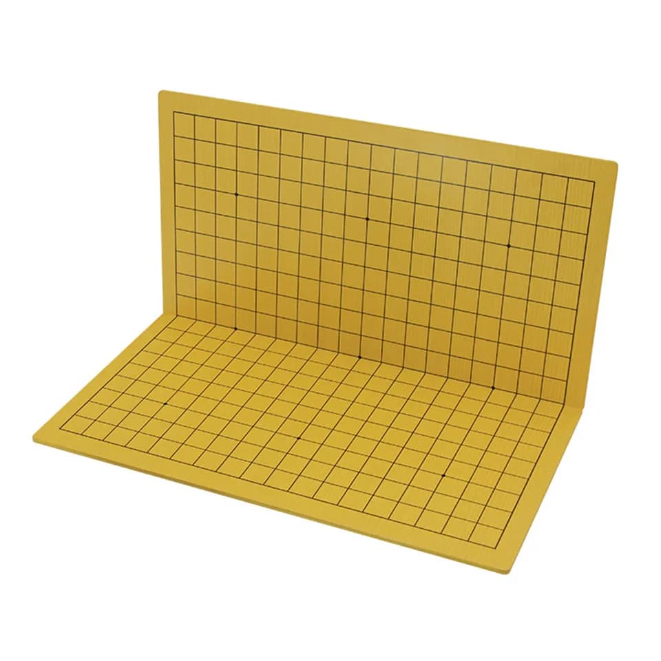 Go Scacchiera 19 Scacchiera da strada 47 cm * 44 cm * 0,5 cm Scacchiera pieghevole in legno Vecchio gioco di Go Weiqi Board per pezzi da 2,2 cm 45