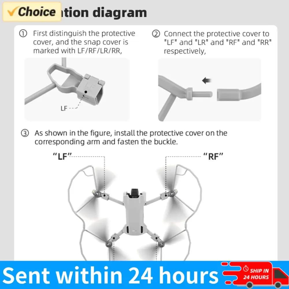 Protezione per Eliche Leggera, Paraurti per Lame, Accessori Anti-collisione per Droni DJI Mini 3/Mini 3 Pro