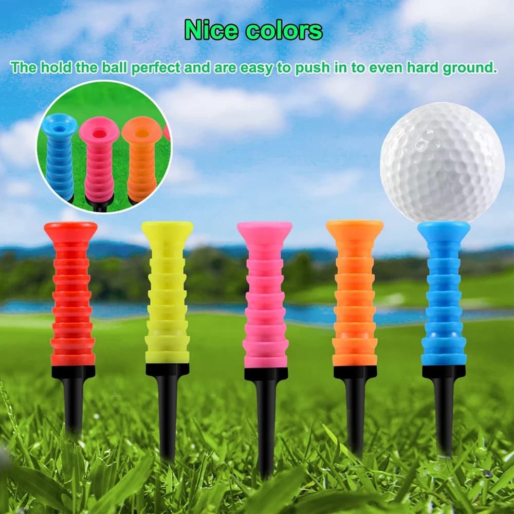 1 Pezzo Tee da Golf in Plastica per Golfisti, Supporto per Palline Sportive, Strumento di Allenamento a Bassa Resistenza, Supporto a Molla per Tee, Accessori da Golf